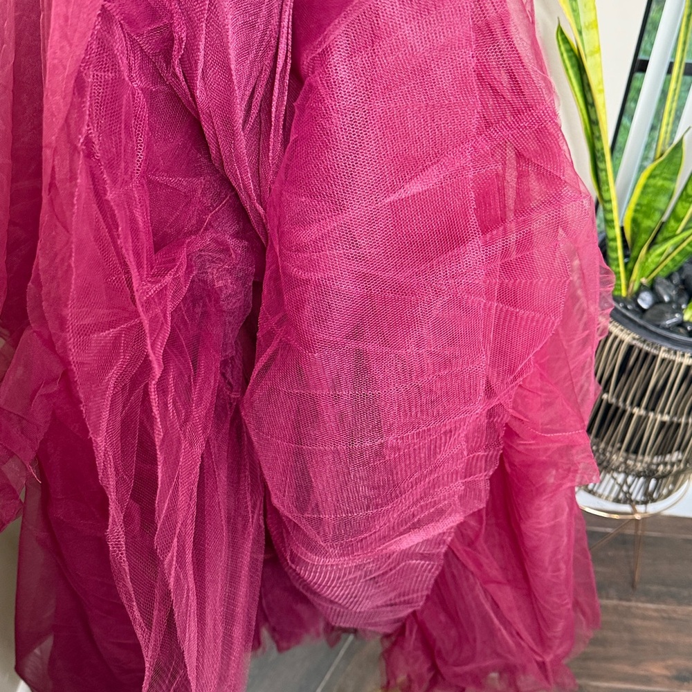 HOUSE OF CB 'Countess' Cabernet Tulle Midi Dress NWOT - Picture 6 of 7